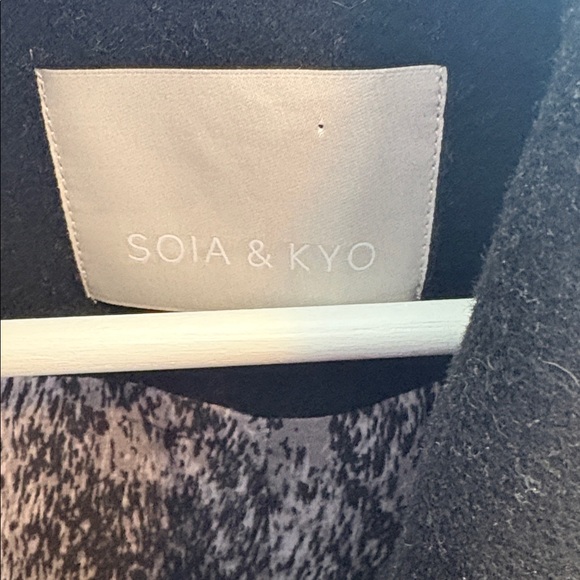 Soia & Kyo Black Double-Breasted Pea Coat - Picture 2 of 7